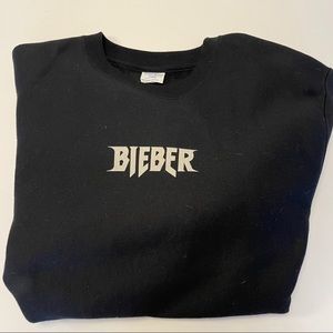 Justin Bieber Purpose Tour 2016 Black Crewneck